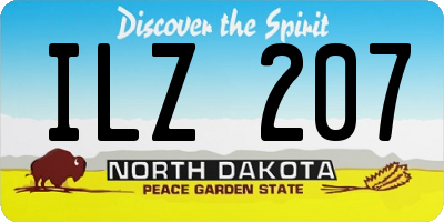 ND license plate ILZ207