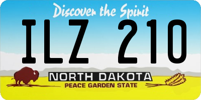 ND license plate ILZ210