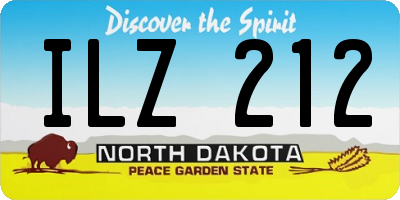 ND license plate ILZ212