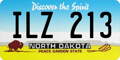 ND license plate ILZ213