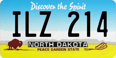 ND license plate ILZ214