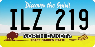ND license plate ILZ219