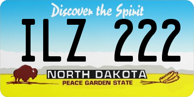 ND license plate ILZ222