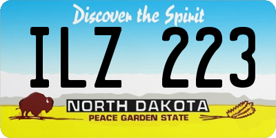 ND license plate ILZ223