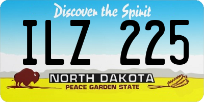 ND license plate ILZ225