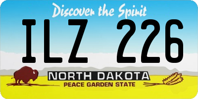 ND license plate ILZ226