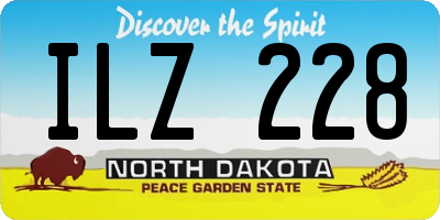 ND license plate ILZ228