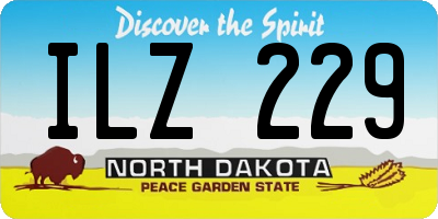 ND license plate ILZ229