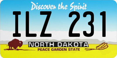 ND license plate ILZ231