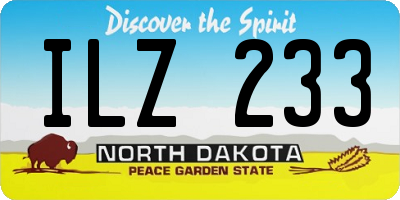 ND license plate ILZ233