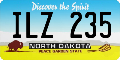 ND license plate ILZ235