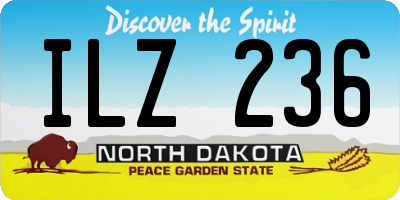 ND license plate ILZ236