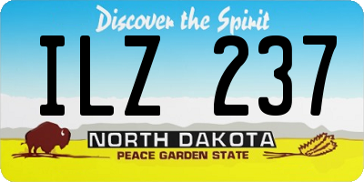 ND license plate ILZ237