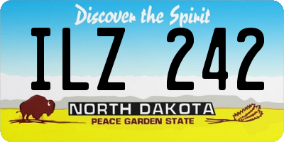 ND license plate ILZ242