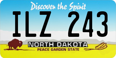 ND license plate ILZ243