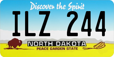 ND license plate ILZ244