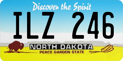 ND license plate ILZ246