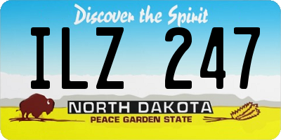 ND license plate ILZ247