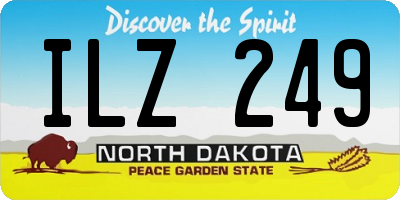 ND license plate ILZ249