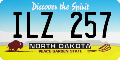 ND license plate ILZ257