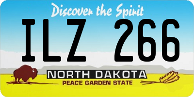 ND license plate ILZ266