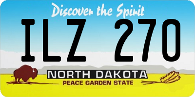 ND license plate ILZ270