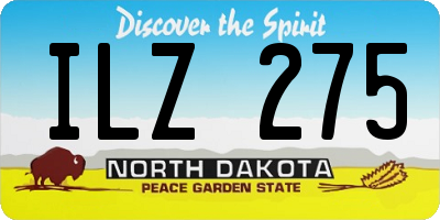 ND license plate ILZ275