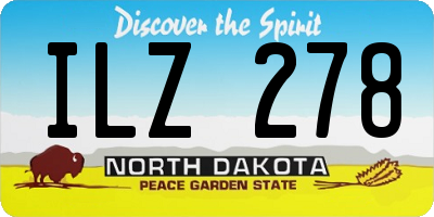 ND license plate ILZ278