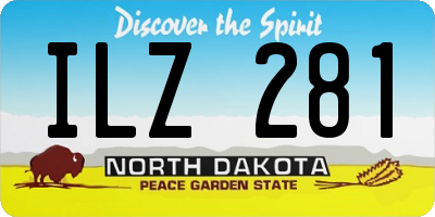 ND license plate ILZ281
