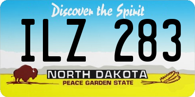 ND license plate ILZ283