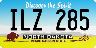 ND license plate ILZ285