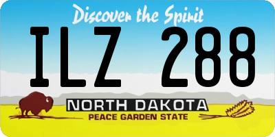 ND license plate ILZ288