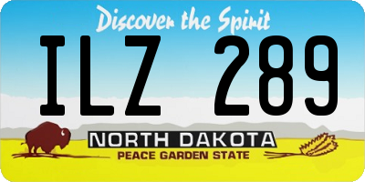 ND license plate ILZ289