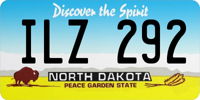 ND license plate ILZ292