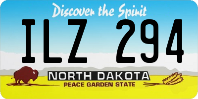 ND license plate ILZ294