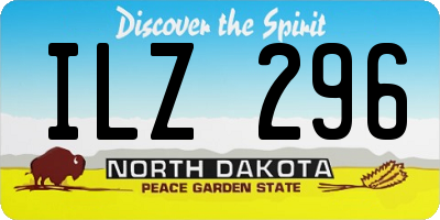 ND license plate ILZ296