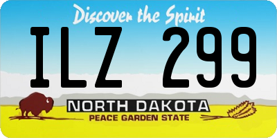 ND license plate ILZ299