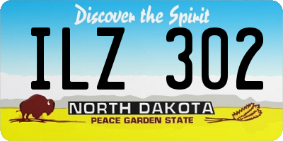 ND license plate ILZ302