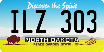 ND license plate ILZ303