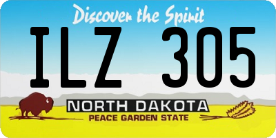ND license plate ILZ305