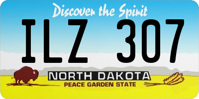 ND license plate ILZ307