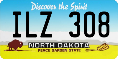 ND license plate ILZ308