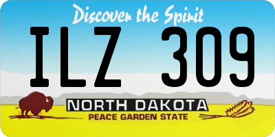 ND license plate ILZ309