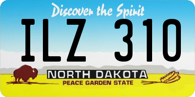 ND license plate ILZ310