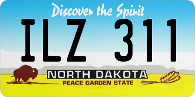 ND license plate ILZ311