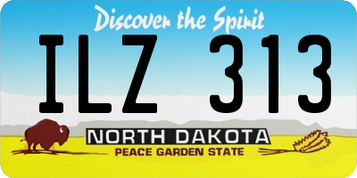 ND license plate ILZ313