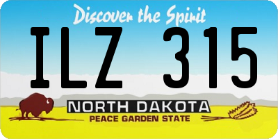 ND license plate ILZ315