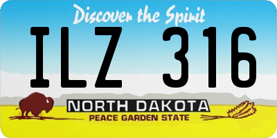 ND license plate ILZ316