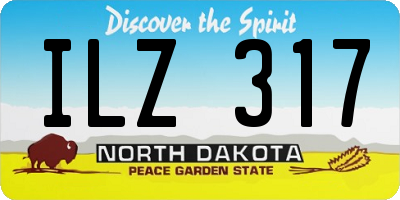 ND license plate ILZ317