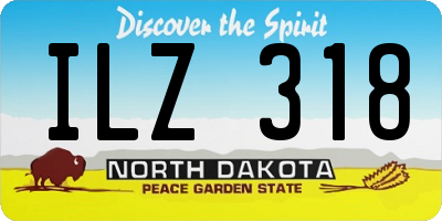 ND license plate ILZ318